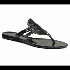 Jack Rogers Black Georgica Jelly Sandals Size 10